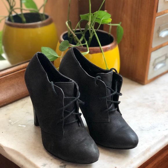 Leather ALDO Lace Up Heeled Booties - Picture 6 of 8